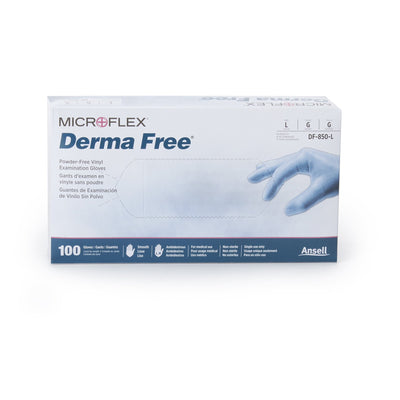 Derma Free™ Exam Glove, Large, Clear, 1 Case of 1000 () - Img 2