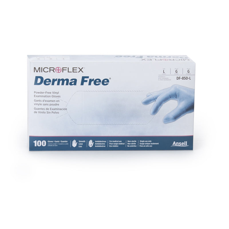 Derma Free™ Exam Glove, Large, Clear, 1 Case of 1000 () - Img 2