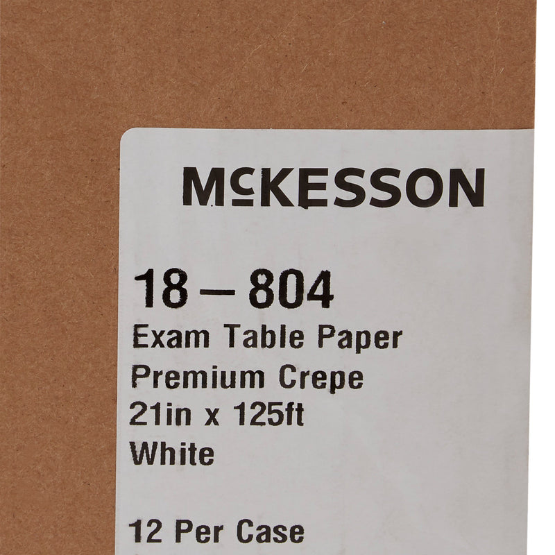 McKesson Crepe Table Paper, 21 Inch x 125 Foot, White, 1 Case of 12 (Table Paper) - Img 4