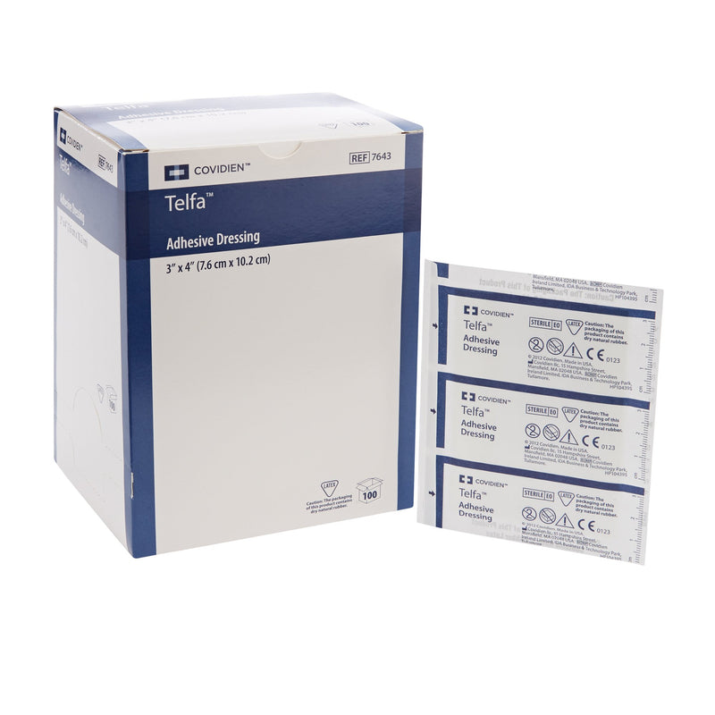 Telfa™ Adhesive Dressing, 3 x 4 Inch, 1 Case of 1200 (General Wound Care) - Img 1