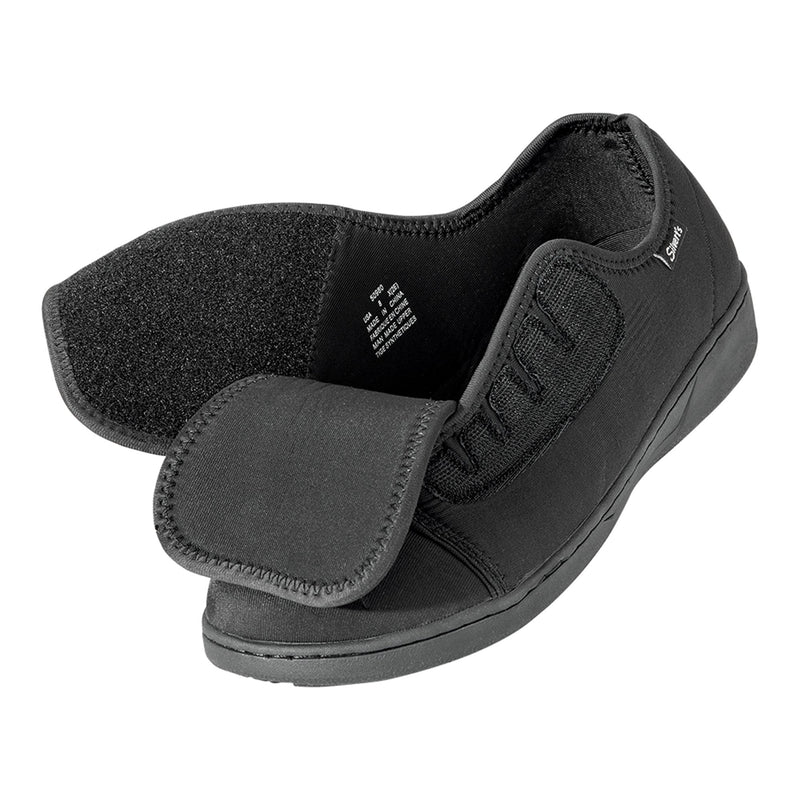 Silverts® Ultra Comfort Flex Hook and Loop Closure Shoe, Size 12, Black, 1 Pair (Shoes) - Img 2