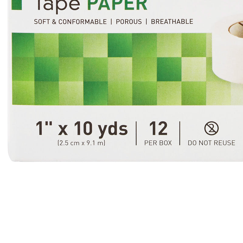 McKesson Paper Medical Tape, 1/2 Inch x 10 Yard, White, 1 Case of 240