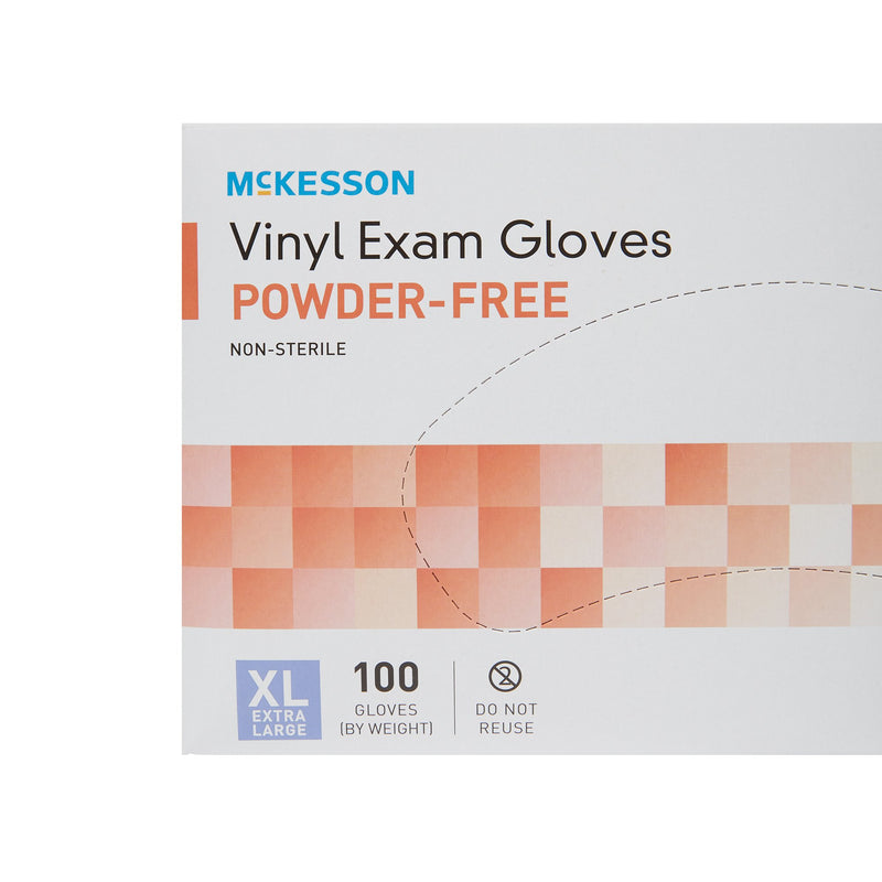 McKesson Vinyl Exam Glove, Extra Large, Clear, 1 Box of 100 () - Img 8