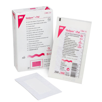 3M™ Medipore™ Adhesive Dressing, Soft Cloth, Sterile, White, 1 Each (General Wound Care) - Img 1