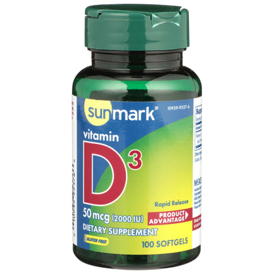 sunmark® Vitamin D-3 Supplement, 1 Bottle (Over the Counter) - Img 6