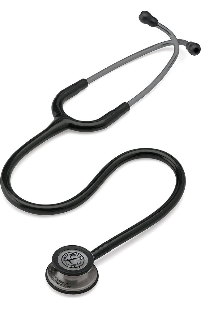 3M Littmann Classic III Monitoring Stethoscope, Smoke-Finish, Black, 27 Inch Single Lumen Tube, 1 Each (Stethoscopes) - Img 2