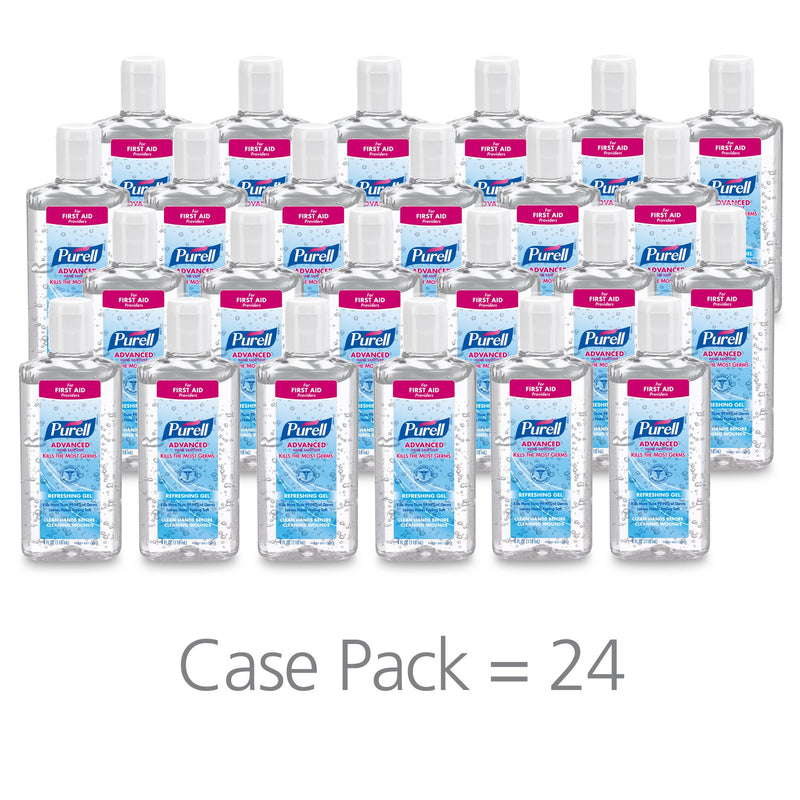 Purell Advanced Hand Sanitizer 70% Ethyl Alcohol Gel, Bottle, 4 oz, Fruit Scent, 1 Case of 24 (Skin Care) - Img 4