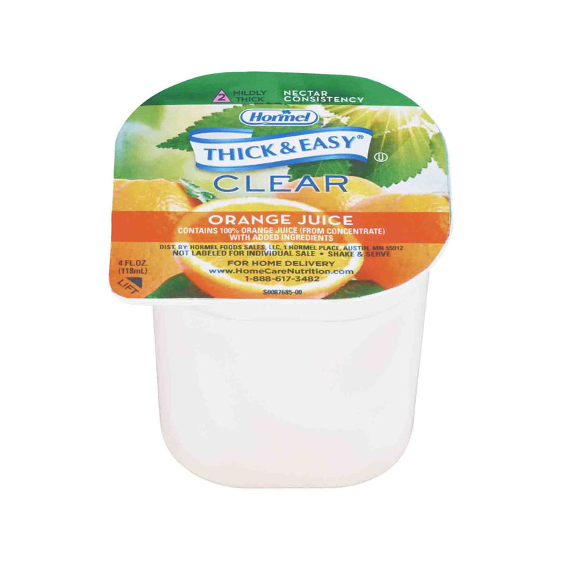 Thick & Easy® Clear Honey Consistency Orange Thickened Beverage, 4-ounce Cup, 1 Case of 24 (Nutritionals) - Img 1