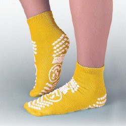 Pillow Paws® Yellow Risk Alert® Terries™ Slipper Socks, 2XL Adult, 1 Case of 48 (Slippers and Slipper Socks) - Img 1