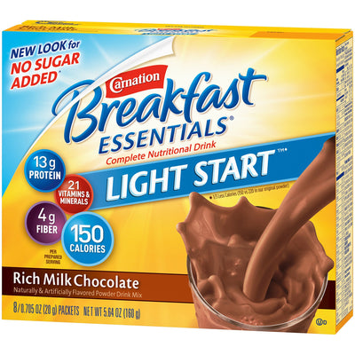 Carnation Breakfast Essentials® Light Start Chocolate Oral Supplement, 20 Gram Packet, 1 Case of 64 (Nutritionals) - Img 7