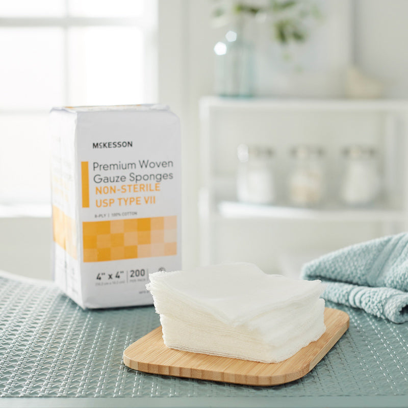 McKesson NonSterile USP Type VII Gauze Sponge, 4 x 4 Inch, 1 Case of 4000 (General Wound Care) - Img 7