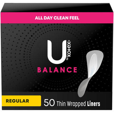 LINER, PANTY KOTEX U BARELY THERE WRAPPED (50/BX) (Feminine Protection) - Img 1
