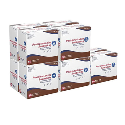 dynarex Povidone Iodine Impregnated Swabstick, 1 Box of 50 (Skin Care) - Img 3