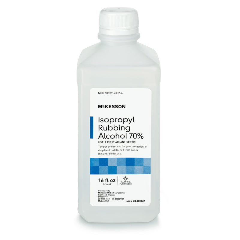 McKesson Isopropyl Alcohol Antiseptic, 16 oz. Bottle, 1 Case of 12 (Over the Counter) - Img 1