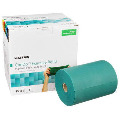 McKesson Exercise Resistance Band, Green, 5 Inch x 25 Yard, Medium Resistance, 1 Each (Exercise Equipment) - Img 1