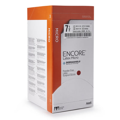 Encore® Latex Micro Surgical Glove, Size 7.5, Brown, 1 Case of 200 () - Img 2