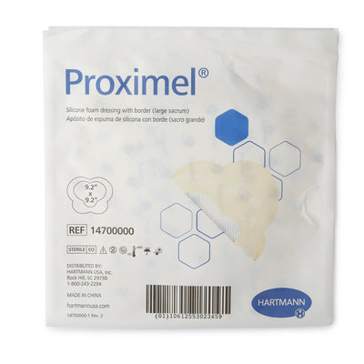 Proximel® Silicone Bordered Dressing, Adhesive Foam with Border, 9-1/5 x 9-1/5 Inch, 1 Each (Advanced Wound Care) - Img 1