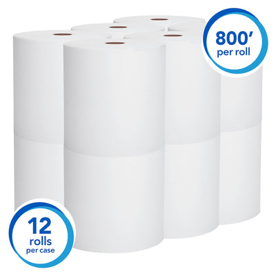 Scott Paper Towel, Hardwound Roll, 8" x 800', 1 Case of 12 (Paper Towels) - Img 3