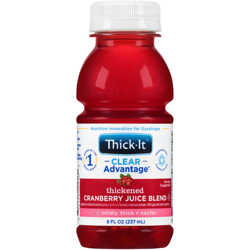 Thick-It® Clear Advantage® Nectar Consistency Cranberry Thickened Beverage, 8 oz. Bottle, 1 Case of 24 (Nutritionals) - Img 1