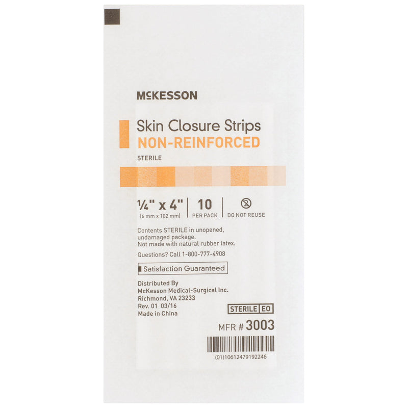 McKesson Non-Reinforced Skin Closure Strip, 1/4 x 4 in., 1 Box of 50 (Skin Closure Strips) - Img 3