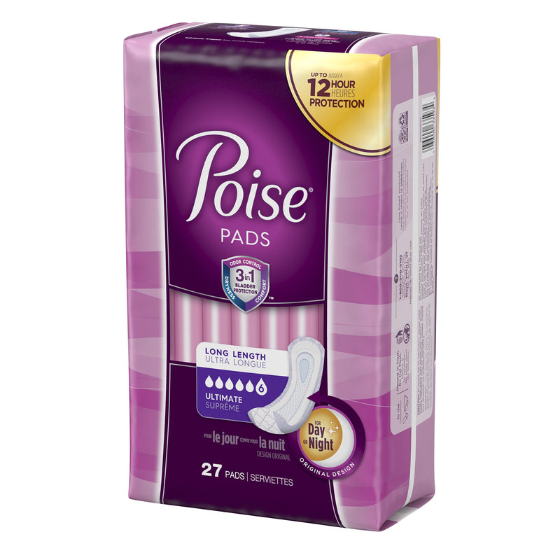 Poise Bladder Control Female Disposable Pads, Heavy Absorbency, Absorb-Loc Core, One Size Fits, 15.9 Inch, 1 Case of 108 () - Img 7