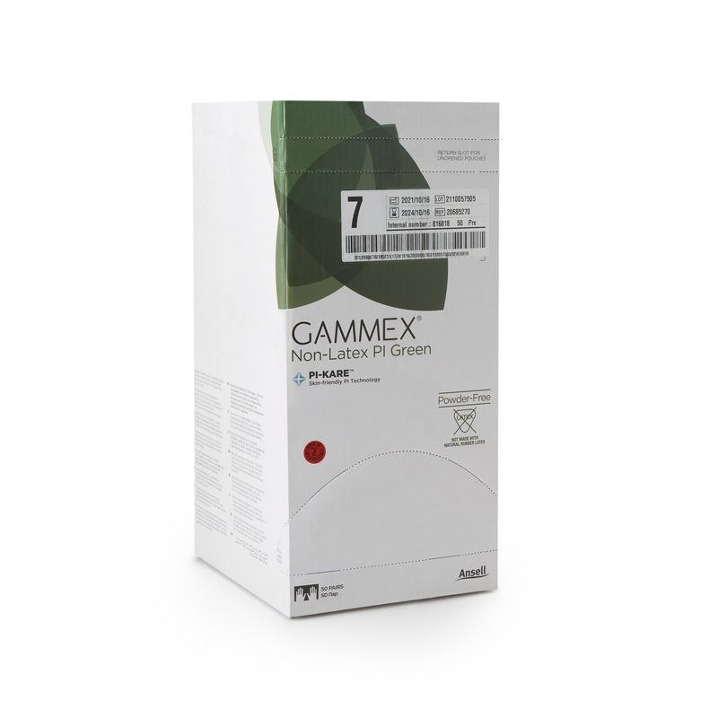 Gammex® Non-Latex PI Green Polyisoprene Surgical Glove, Size 7, Light Green, 1 Case of 200 () - Img 2