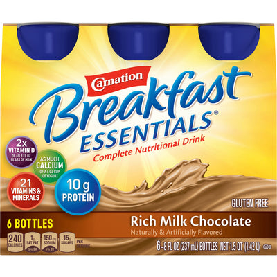 Carnation Breakfast Essentials® Chocolate Oral Supplement, 8 oz. Bottle, 1 Each (Nutritionals) - Img 1