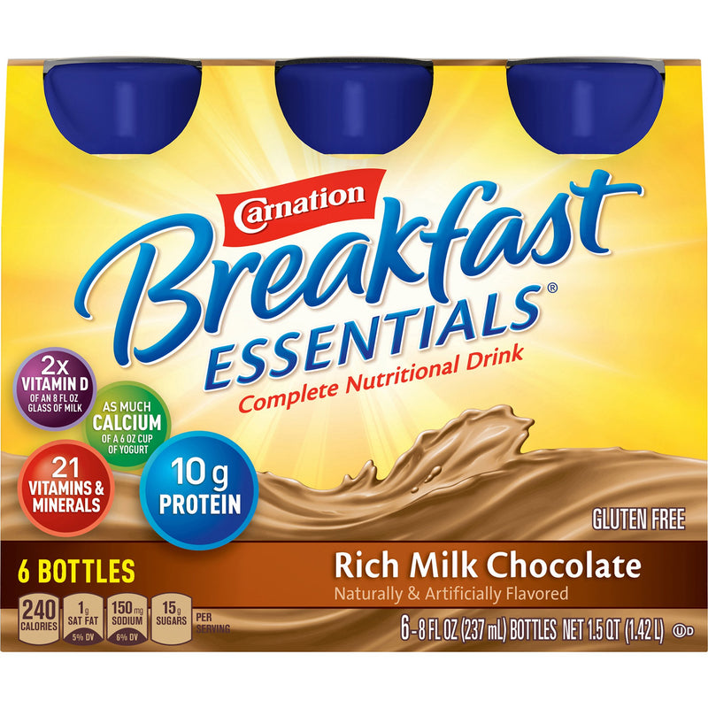 Carnation Breakfast Essentials® Chocolate Oral Supplement, 8 oz. Bottle, 1 Each (Nutritionals) - Img 1