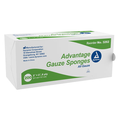 Advantage NonSterile Gauze Sponge, 2 x 2 Inch, 1 Case of 5000 (General Wound Care) - Img 1