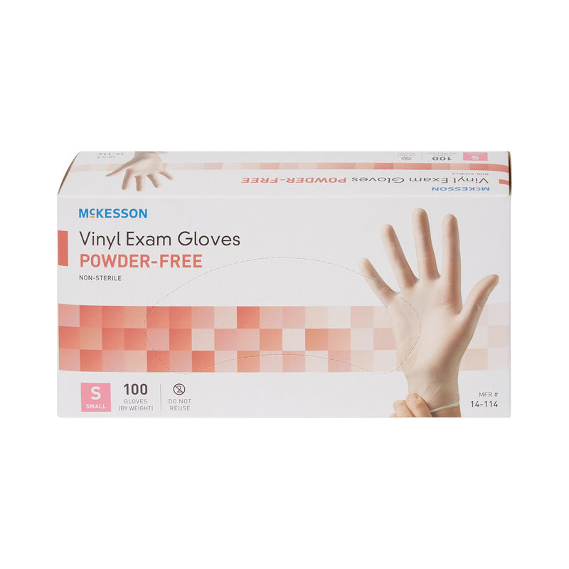 McKesson Vinyl Exam Glove, Small, Clear, 1 Box of 100 () - Img 6