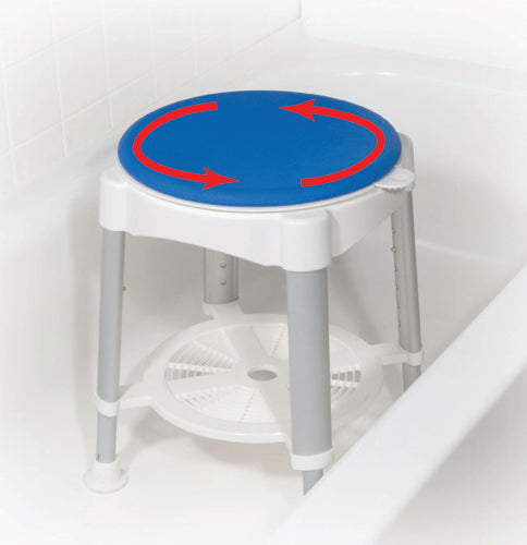 Bath Stool with Padded Rotating Seat