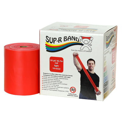 Sup-R Band® Exercise Resistance Band, Red, 5 Inch x 50 Yard, Light Resistance, 1 Each (Exercise Equipment) - Img 1