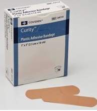 Curity™ Tan Adhesive Strip, 1 x 3 Inch, 1 Box of 50 (General Wound Care) - Img 1