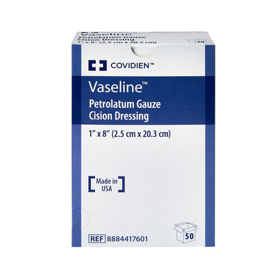 Vaseline® Petrolatum Impregnated Dressing, 1 x 8 Inch, 1 Box of 50 (Advanced Wound Care) - Img 2