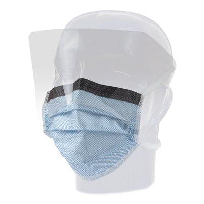 Precept® Fluidgard® Level 3 Surgical Mask with Eye Shield, 1 Box of 25 (Masks) - Img 1