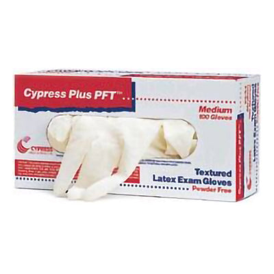 Cypress Plus® PFT Latex Standard Cuff Length Exam Glove, Extra Small, Ivory, 1 Box of 100 () - Img 1
