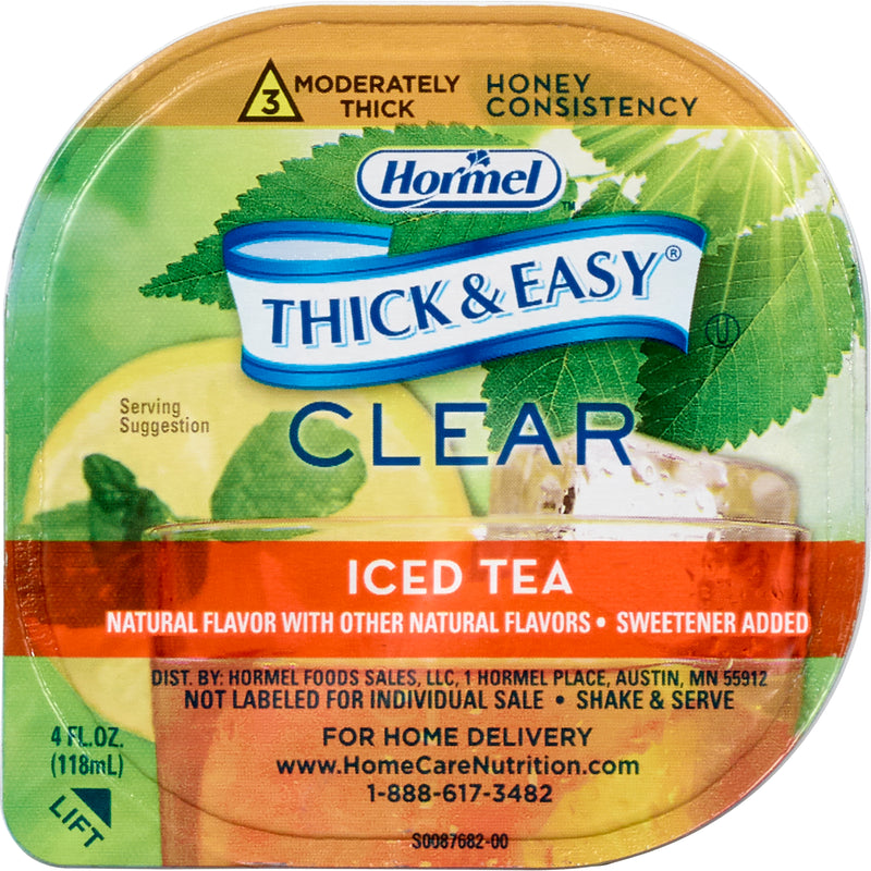 Thick & Easy® Clear Honey Consistency Iced Tea Thickened Beverage, 4-ounce Cup, 1 Case of 24 (Nutritionals) - Img 2