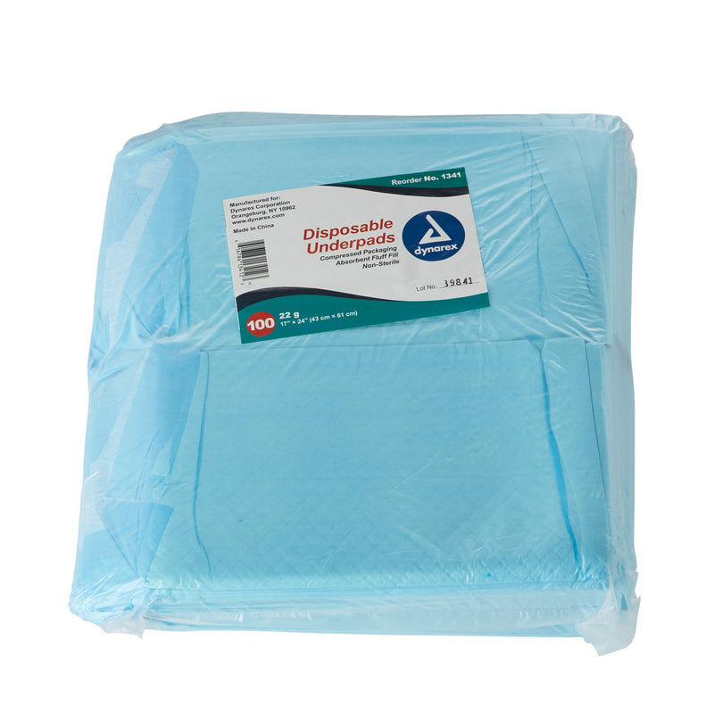 Dynarex® Absorbent Fluff Fill Underpad, 17 x 24 Inch, 1 Bag of 100 (Underpads) - Img 4