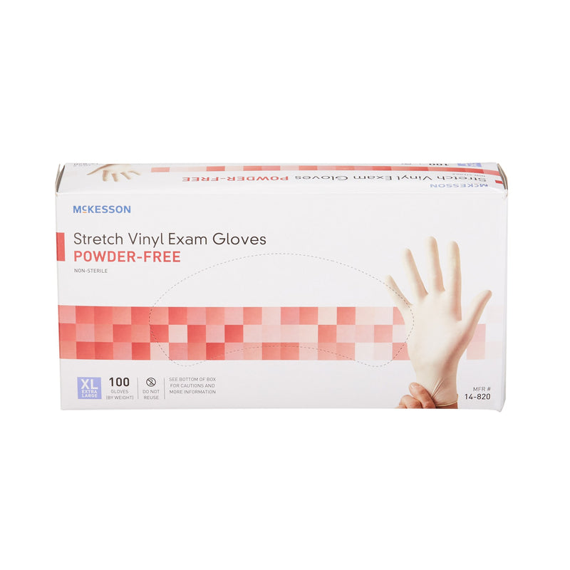 McKesson Stretch Vinyl Exam Glove, Extra Large, Ivory, 1 Box of 100 () - Img 2