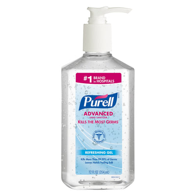 Purell Advanced Hand Sanitizer 12 Oz. Ethyl Alcohol Gel Table Top Pump Bottle, 1 Case of 12 (Skin Care) - Img 1