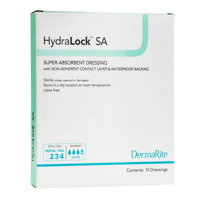 HydraLock™ Super Absorbent Dressing, 6 x 10 Inch, 1 Box of 10 (Advanced Wound Care) - Img 1