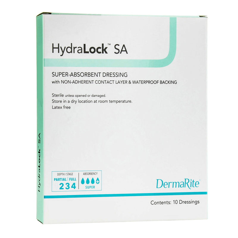 HydraLock™ Super Absorbent Dressing, 6 x 10 Inch, 1 Box of 10 (Advanced Wound Care) - Img 1