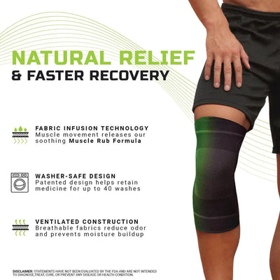 Green Drop Knee Compression Sleeve - Infused Injury Support, L/XL, 1 Each (Immobilizers, Splints and Supports) - Img 3