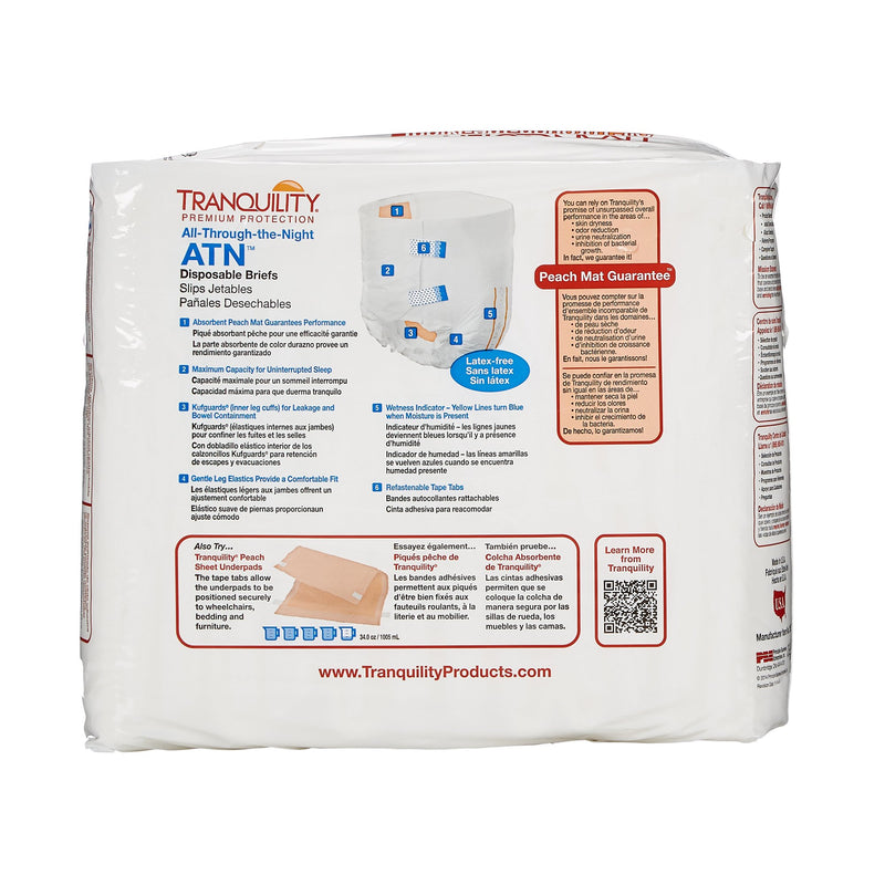 Tranquility® ATN Maximum Protection Incontinence Brief, Medium, 1 Case of 96 () - Img 2