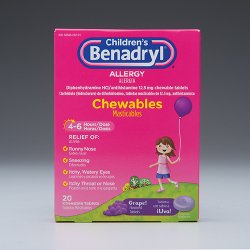 Children's Benadryl® Diphenhydramine Children's Allergy Relief, 1 Box of 20 (Over the Counter) - Img 1