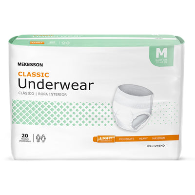 McKesson Classic Light Absorbent Underwear, Medium, 1 Bag () - Img 1