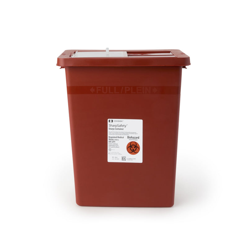 SharpSafety™ Multi-purpose Sharps Container, 8 Gallon, 17¾ x 11 x 15½ Inch, 1 Each () - Img 1