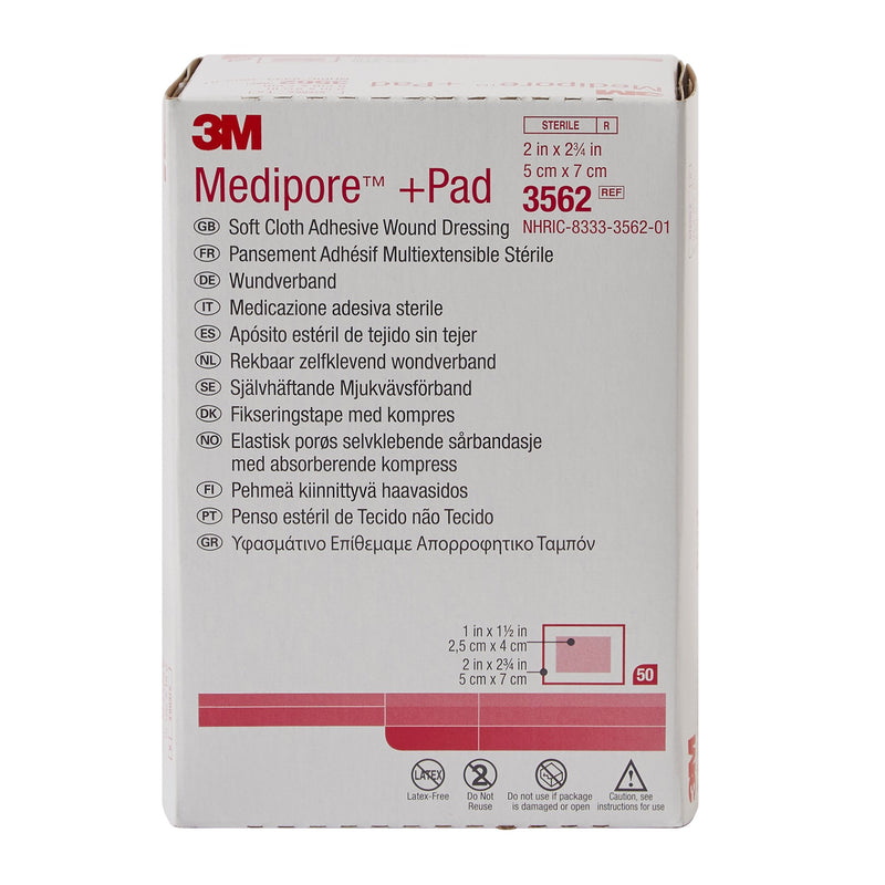 3M™ Medipore™ Sterile Adhesive Dressings, 2 x 2-3/4 Inch, 1 Each (General Wound Care) - Img 2