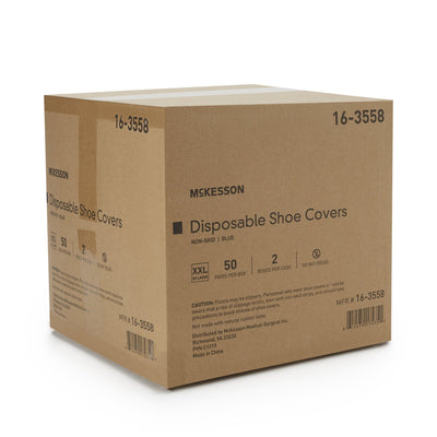 McKesson Shoe Covers, 2X-Large, Nonskid Sole, Blue, 1 Box (Shoe Covers) - Img 7