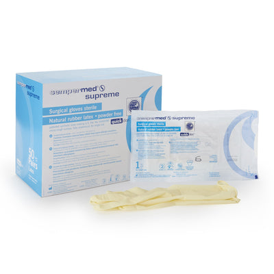 Sempermed® Supreme Latex Surgical Glove, Size 6, Ivory, 1 Case of 300 () - Img 1